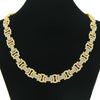 Men's Hip Hop Personality Necklace Alloy Geometric Diamond Stitching Cuban Chain Accessories