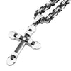 Men's Hip Hop Stainless Steel Cross Pendant Necklace