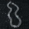Men's Hip Hop Style Alloy Cuban Chain With Diamond And Peach Heart Design Necklace