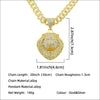 Men's Hip Hop Style Alloy Threedimensional Lion Head Pendant Cuban Chain Necklace With Diamond Design