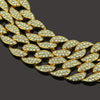 Men's Hiphop Alloy Cuban Chain Diamond Geometric Necklace