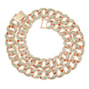 Men's Hiphop Alloy Cuban Chain Diamond Geometric Necklace