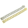 Men's Hiphop Alloy Cuban Chain Necklace With Diamond And Geometric Design