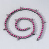 Men's Hiphop Alloy Cuban Chain Necklace With Geometric Diamond Design