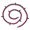 Men's Hiphop Alloy Cuban Chain Necklace With Geometric Diamond Design