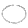 Men's Hiphop Alloy Cuban Chain Necklace With Rhombus And Diamond Design