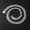 Men's Hiphop Alloy Cuban Chain Necklace With Rhombus And Diamond Design
