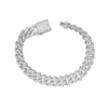 Men's Hiphop Alloy Cuban Chain Necklace With Rhombus And Diamond Design