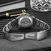 Men's Hiphop Alloy Imitation Mechanical Watch With Rotating Hollow Design Transparent Bottom Mineral Reinforced Glass Mirror Single Folding Buckle Waterproof And Luminous Features