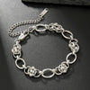 Men's Hiphop Alloy Iron Geometric Handmade Doublelayer Spliced Sword Pendant Layered Necklace