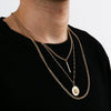 Men's Hiphop Alloy Iron Necklace With Geometric Design And Bamboo Chain