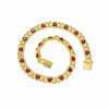 Men's Hiphop Alloy Love Heart Diamond Cuban Chain Necklace And Bracelet Jewelry
