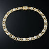 Men's Hiphop Alloy Love Heart Diamond Cuban Chain Necklace And Bracelet Jewelry