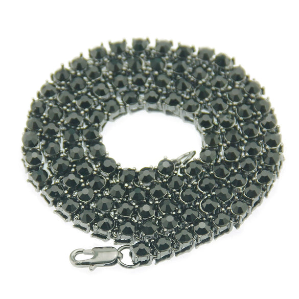 Men's Hiphop Alloy Necklace With Diamond And Geometric Pattern Drill Discharge Chain