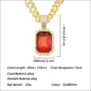 Men's Hiphop Alloy Pendant Jewelry With Geometric Design And Diamond Treatment On Cuban Chain