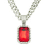 Men's Hiphop Alloy Pendant Jewelry With Geometric Design And Diamond Treatment On Cuban Chain