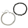 Men's Hiphop Black Gold Chain Geometric Handmade Stretch Bracelet