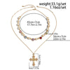 Men's Hiphop Geometric Zinc Alloy Handmade Cross Pendant Necklace