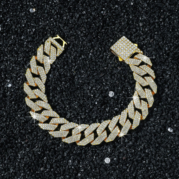 Men's Hiphop Heavy Chain Necklace Zinc Alloy Geometric Cuban Chain Electroplating