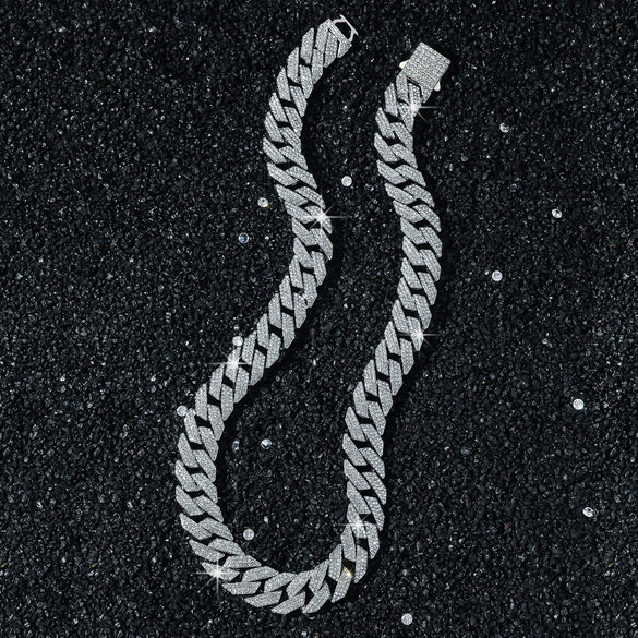 Men's Hiphop Heavy Chain Necklace Zinc Alloy Geometric Cuban Chain Electroplating