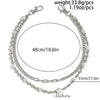 Men's Hiphop Metal Pants Chain Waist Accessories With Pearl Stitching