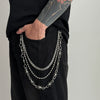 Men's Hiphop Metal Pants Chain With Cross Design