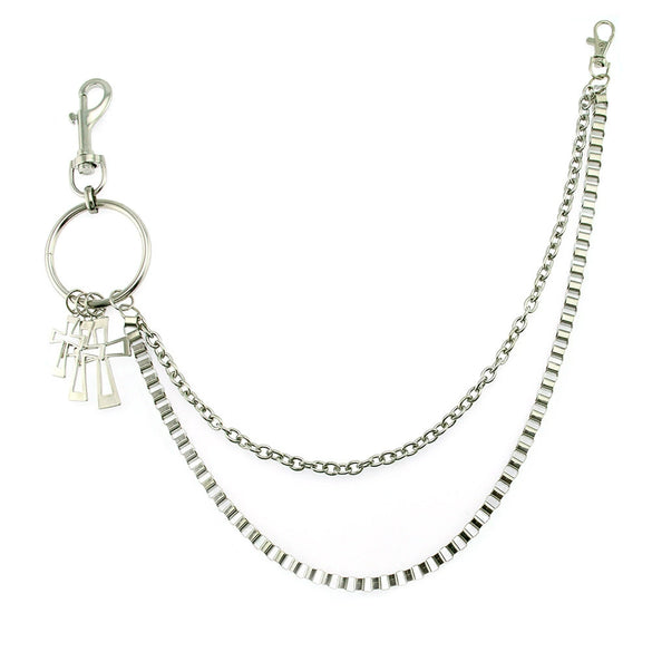 Men's Hiphop Metal Pants Chain With Joker Design For Disco And Street Dance