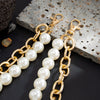 Men's Hiphop Metal Pants Chain With Large Pearl And Double Circle Design