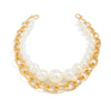 Men's Hiphop Metal Pants Chain With Large Pearl And Double Circle Design