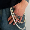Men's Hiphop Metal Pearl Floret Pants Chain Waist Chain Accessories