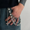 Men's Hiphop Metal Pearl Floret Pants Chain Waist Chain Accessories