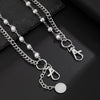 Men's Hiphop Metal Splicing Pants Chain