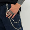 Men's Hiphop Metal Splicing Pants Chain