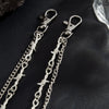 Men's Hiphop Metal Waist Chain With Cross Pendant