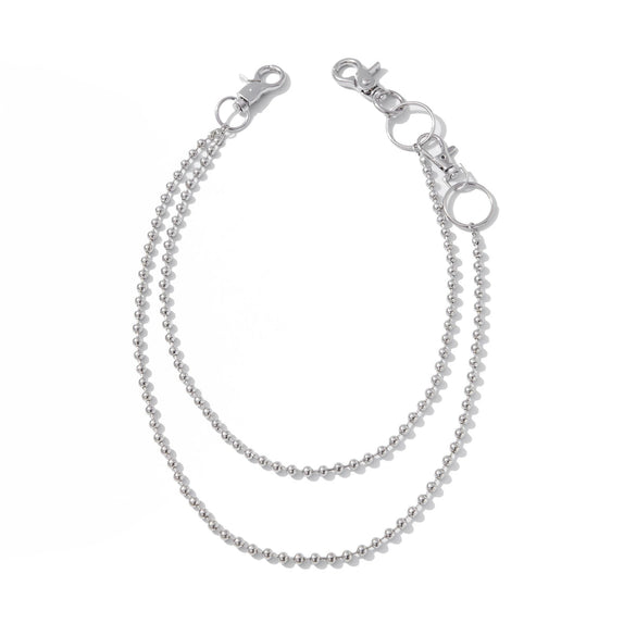 Men's Hiphop Metal Waist Chain With Double Circle Design