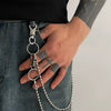 Men's Hiphop Metal Waist Chain With Double Circle Design