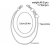 Men's Hiphop Metal Waist Chain With Double Circle Design