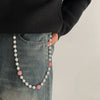 Men's Hiphop Niche Jeans Accessory Pendant Metal Purely Handmade Geometric Soft Clay Rhinestone Round Ball
