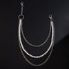 Men's Hiphop Niche Jeans Waist Chain Metal Pearl Stitching Cowboy Style High Street Accessories