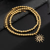 Men's Hiphop Niche Summer Alloy Geometric Pattern Handmade Sunflower Pendant Necklace