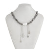 Men's Hiphop Specialshaped Imitation Pearl Geometric Fivepointed Star Tassel Clavicle Chain Handmade Alloy Jewelry
