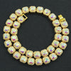 Men's Hiphop Style Alloy Cuban Chain Necklace With Geometric Pattern And Diamond Design Heart Shape