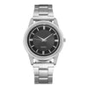 Men's Hiphop Style Alloy Watch With Round Dial And Stainless Steel Clasp