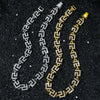 Men's Hiphop Style Geometric Zinc Alloy Cuban Chain Necklace With Electroplating Treatment