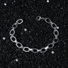 Men's Hiphop Style Stainless Steel Handmade Geometric Stitching Chain Bracelet With Electroplating