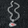 Men's Hiphop Style Zinc Alloy Cuban Chain Pendant Necklace With Electroplating