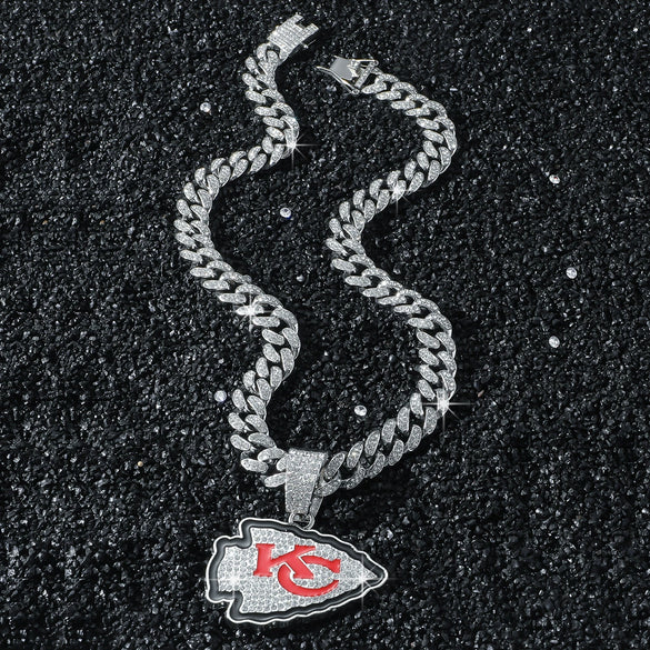 Men's Hiphop Style Zinc Alloy Cuban Chain Pendant Necklace With Electroplating