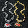 Men's Hiphop Style Zinc Alloy Cuban Chain Pendant Necklace With Electroplating