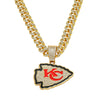 Men's Hiphop Style Zinc Alloy Cuban Chain Pendant Necklace With Electroplating