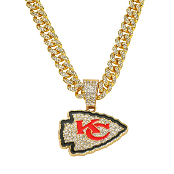 Men's Hiphop Style Zinc Alloy Cuban Chain Pendant Necklace With Electroplating
